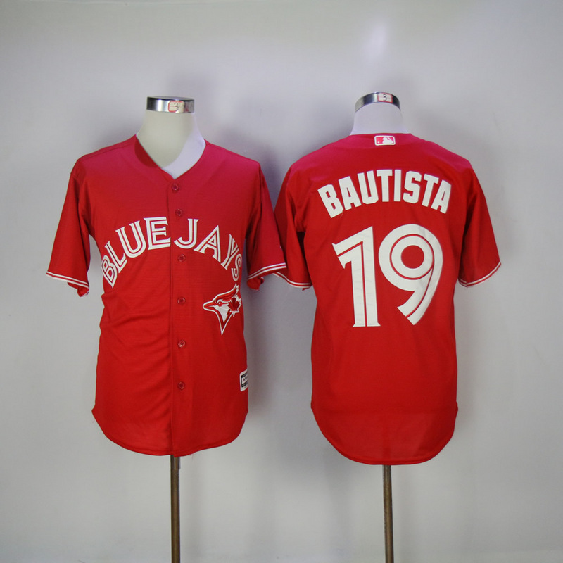 2017 MLB Toronto Blue Jays #19 Bautista Red Game Jerseys